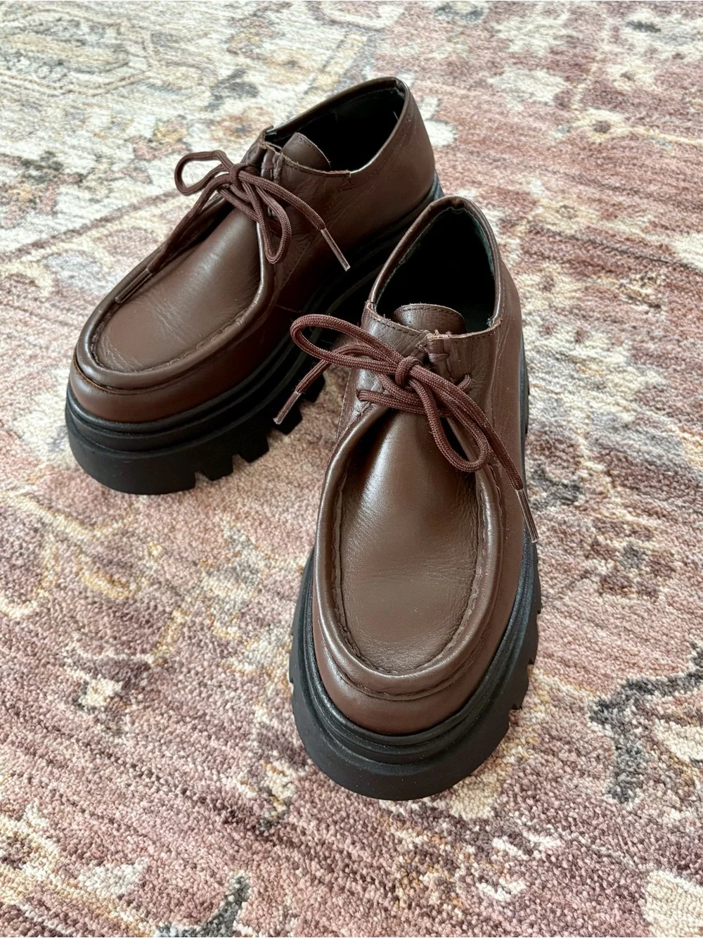 ALOHAS Tycoon Loafer in Brown - Chunky Lug Sole Loafer